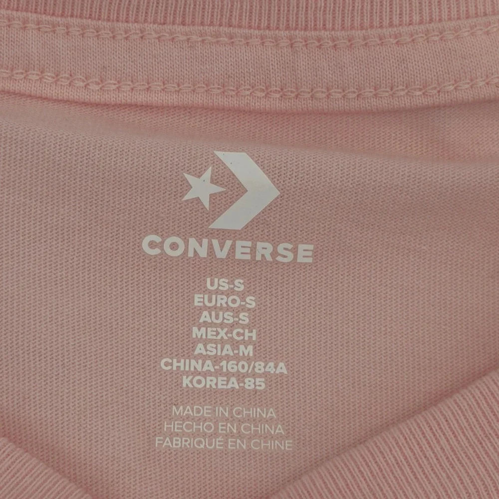 Converse All Star Chuck Taylor Hearts Graphic Tee Pink Womens Small